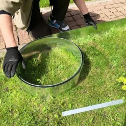 Rabattkant, Gräskant, Trädgårdskant, Kantplåt, Gräsmattkant metall Alu/Zink (längd 10m 15m / höjd 15cm 20cm 25cm), Längd GS:15 m, Bred:20 cm