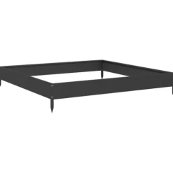 Rabattkant upphöjd svart 100x100x18,5 cm stål