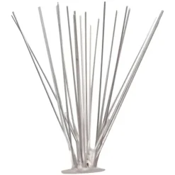 5-raders fågelpiggar i rostfritt stål - Avvisar fåglar och inkräktare | Antal: 10 st | Längd: 5 m