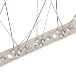 5-raders fågelpiggar i rostfritt stål - Avvisar fåglar och inkräktare | Antal: 10 st | Längd: 5 m