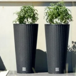 RATO DRTUS200 Hög blomkruka med insats | Vit