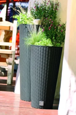 RATO DRTUS250 Hög blomkruka med insats | Vit