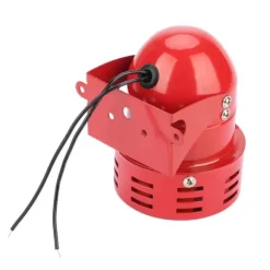 Röd minimetallmotorlarm - industriellt ljud elektriskt skydd mot stöld