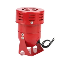 Röd minimetallmotorlarm - industriellt ljud elektriskt skydd mot stöld