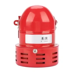 Röd minimetallmotorlarm - industriellt ljud elektriskt skydd mot stöld