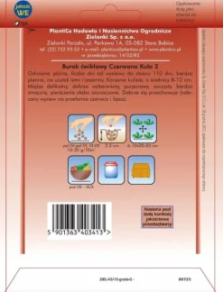 Rödbeta RED BALL 12 g PlantiCo frön