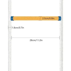 Räddningsstege - Repstege - 10 m - Brandsäker - 2 Karbiner - Bärkapacitet 200 kg - För nödutrymning