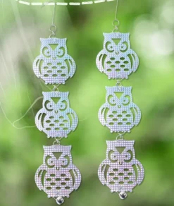 Reflekterande fågelskrämma i form av ugglor 4 Pack