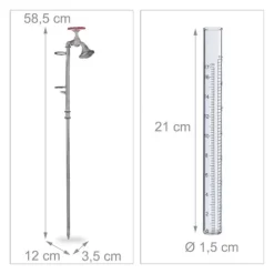 Regnmätare, 58,5x12x3,5 cm, Grå