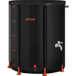 Regntunna, 201 L, 60x73 cm, Svart, PVC