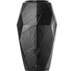 Regnvattenbehållare, 310 liter kapacitet, frostbeständig plast, 100 cm höjd, 60 cm diameter, effektiv insamling av regnvatten