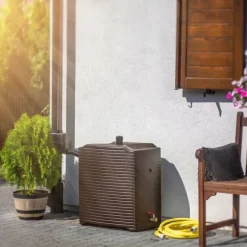 Regnvattenbehållare, 125L kapacitet, modulär design, väderbeständig, enkel installation, stiliga färger