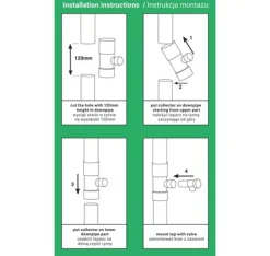 Regnvattenuppsamlare / fälla med ventil - 100mm