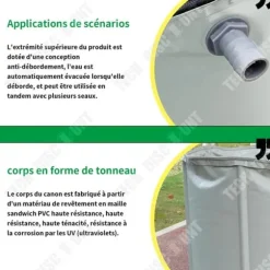 Regnvattenuppsamlare - TD - 750L - Fällbar - Slitstark - 100x98cm