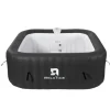 Rektangulär 6-personers bubbelpool - RELXTIME - 130 jetstrålar - Svart - Filter och överdrag ingår