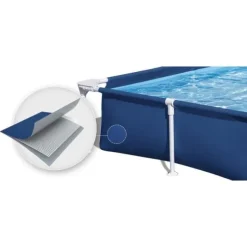 Rektangulär poolram 221x150x43 cm 16-i-1 Bestway 56401N