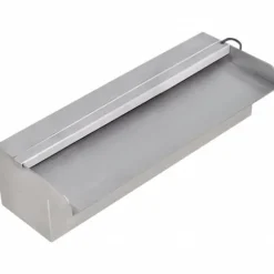 Rektangulär Vattenfall Poolfontän med LED-lampor i rostfritt stål | Storlek: 30 cm