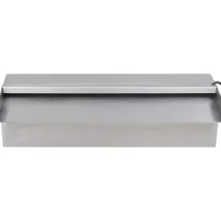 Rektangulär Vattenfall Poolfontän med LED-lampor i rostfritt stål | Storlek: 30 cm