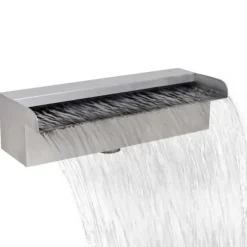 Rektangulärt Vattenfall Poolfontän i rostfritt stål 30 cm