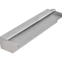 Rektangulärt Vattenfall Poolfontän med LED-lampor - Rostfritt Stål | Storlek: 45 cm