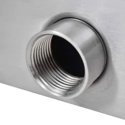 Rektangulärt Vattenfall Poolfontän med LED-lampor - Rostfritt Stål | Storlek: 45 cm