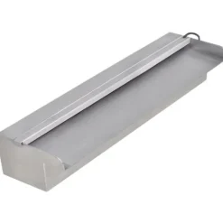 Rektangulärt Vattenfall Poolfontän med LEDs i rostfritt stål 45 cm