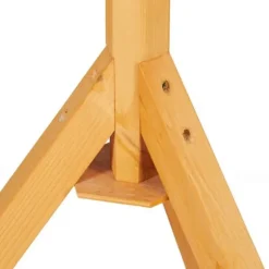 Relaxdays Fågelmatare med stöd, stor, tak som tål väder och vind, trä, 137 x 66 x 59 cm, natur/grön