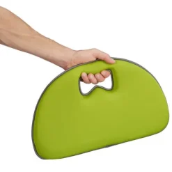 Relaxdays Knäskydd för trädgård, knähjälp, universell med handtag, knämatta, grön