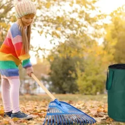 Relaxdays Pop-Up trädgårdssäck, avfallssäck, set med 3 lövträdgård 160 liter trädgårdsarbete: ∅ 55 cm, grön