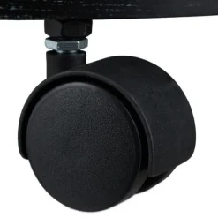 Relaxdays stöd rullande växter rund, i metall, rullande fat blomkrukor, antik utseende, grön