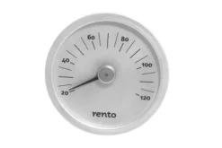 Rento Sauna thermometer, aluminum, round