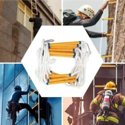 Replstege - Brand- och Räddningsstege - 12 m Längd - 200 kg Maxbelastning - För Utrymning och Byggarbetsplats