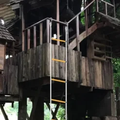 Repstege - Brand-/Räddningsstege - 12 m Längd - För Brandutrymning - Säkerhetskarbin - Brandsäker - Bärbar - Förlängningsbar