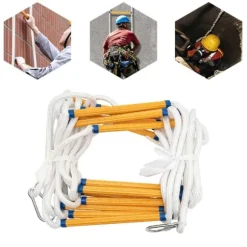 Repstege - Utrymnings- och brandstege - 10 m - Max 200 kg - Säkerhetsstege för hemmet