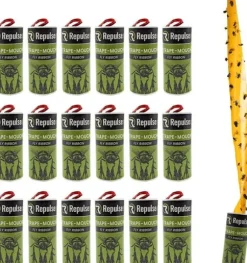 Repulseo® Flugfångarbånd [Tillverkat i EU], Inomhusflugpapper, Klistermussefälla, Alternativ till flugsmällare