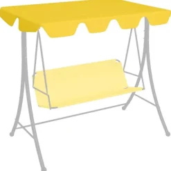 Reservtak för hammock - Vattentåligt tyg | Färg: Gul | Storlek: 188/168x145/110 cm