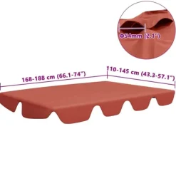 Reservtak för hammock med vattentät PVC-beläggning | Storlek: 188/168x145/110 cm | Färg: Terrakotta