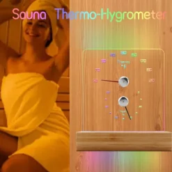 RGB bastutermometer - exakta temperatur- och luftfuktighetsavläsningar