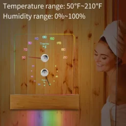 RGB bastutermometer - exakta temperatur- och luftfuktighetsavläsningar