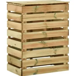 Ribbad trädgårdskompost 3 st 80x50x100 cm impregnerad furu