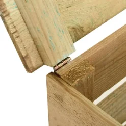 Ribbad trädgårdskompost i trä - 2 st lådor | Storlek: 80x50x100 cm | Färg: Impregnerad furu