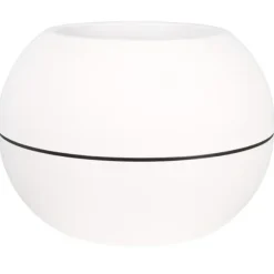 RIVIERA GRANIT BOULE rund blomlåda - Plast - Diameter 40 cm - Vit