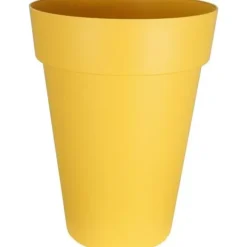 RIVIERA SOLEILLA blomlåda - Plast - Höjd 53 cm - Gul