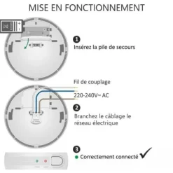 Röksensor - ELRO - FS1110P - 230V - Anslutning till vägguttag - Nödbatteri 10 år