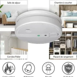 Röksensor - ELRO - FS1110P - 230V - Anslutning till vägguttag - Nödbatteri 10 år