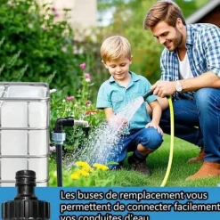 Robinet Cuve 1000L - Robinet IBC Col de Cygne de Cuve - Robinet en laiton - S60x6 - Filetage Grossier 3/4'' - 32cm