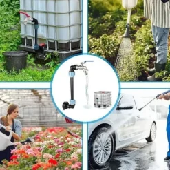 Robinet Cuve 1000L - Robinet IBC Col de Cygne de Cuve - Robinet en laiton - S60x6 - Filetage Grossier 3/4'' - 32cm