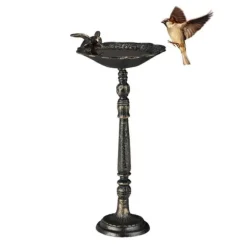Robust antikt fågelbad gjutjärn