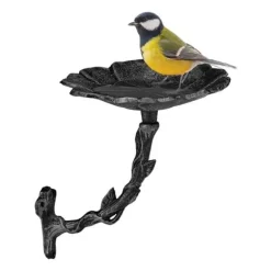 Robust fågelbad i gjutjärn för väggen