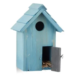 Robust fågelholk, husformad, färgad